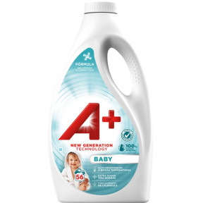 Гель для прання дитячий A+ Baby, 56 прань, 2,464 л